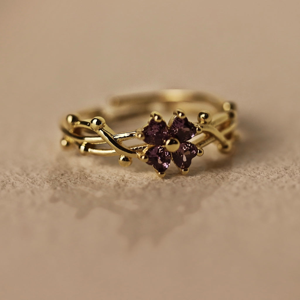 Violet Blossom Ring