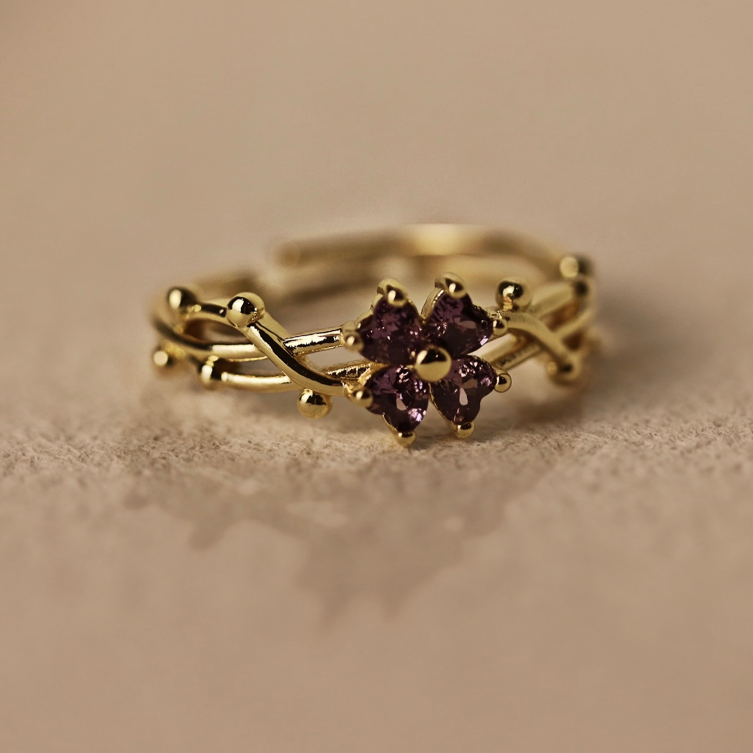 Violet Blossom Ring