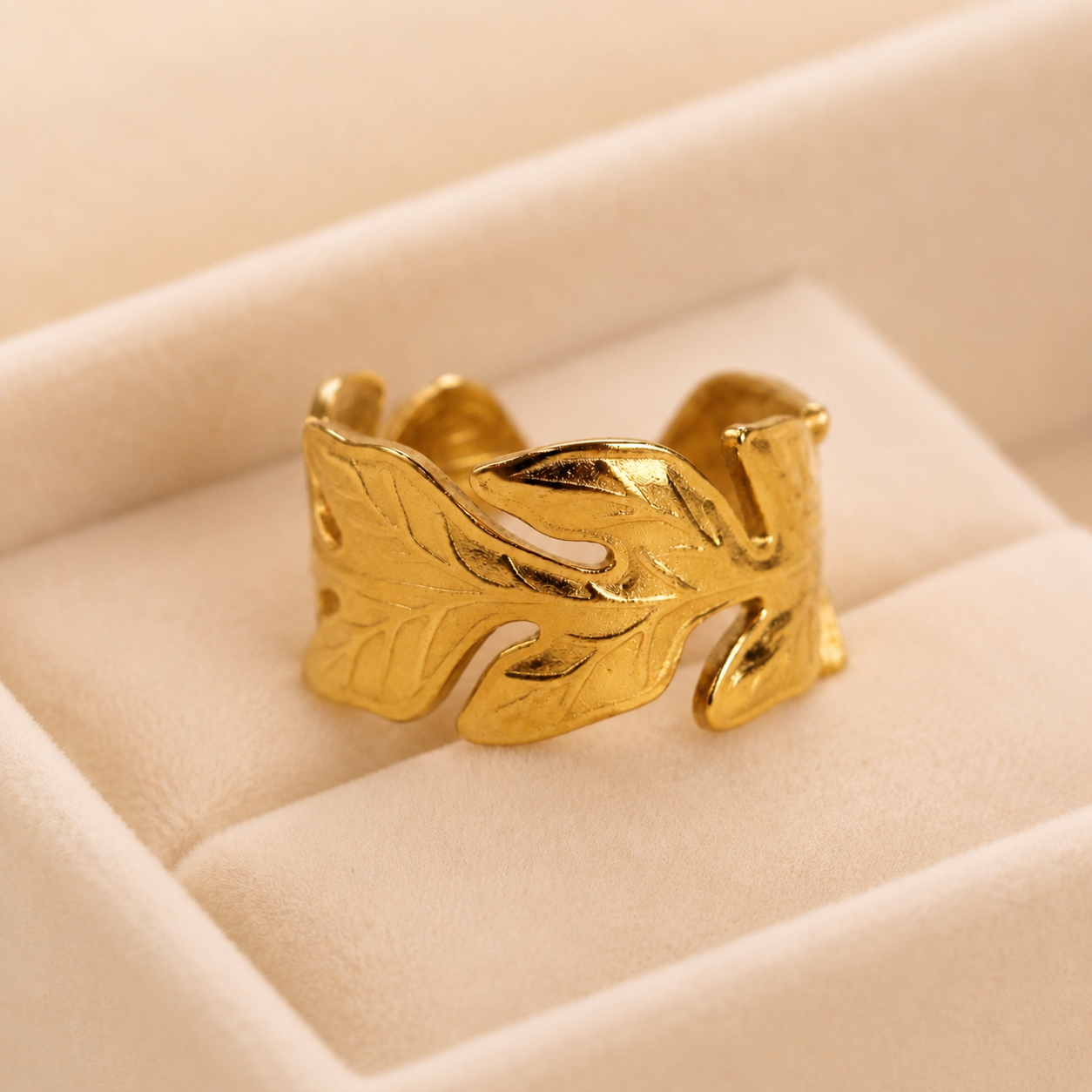 Gilded Leaf Ring