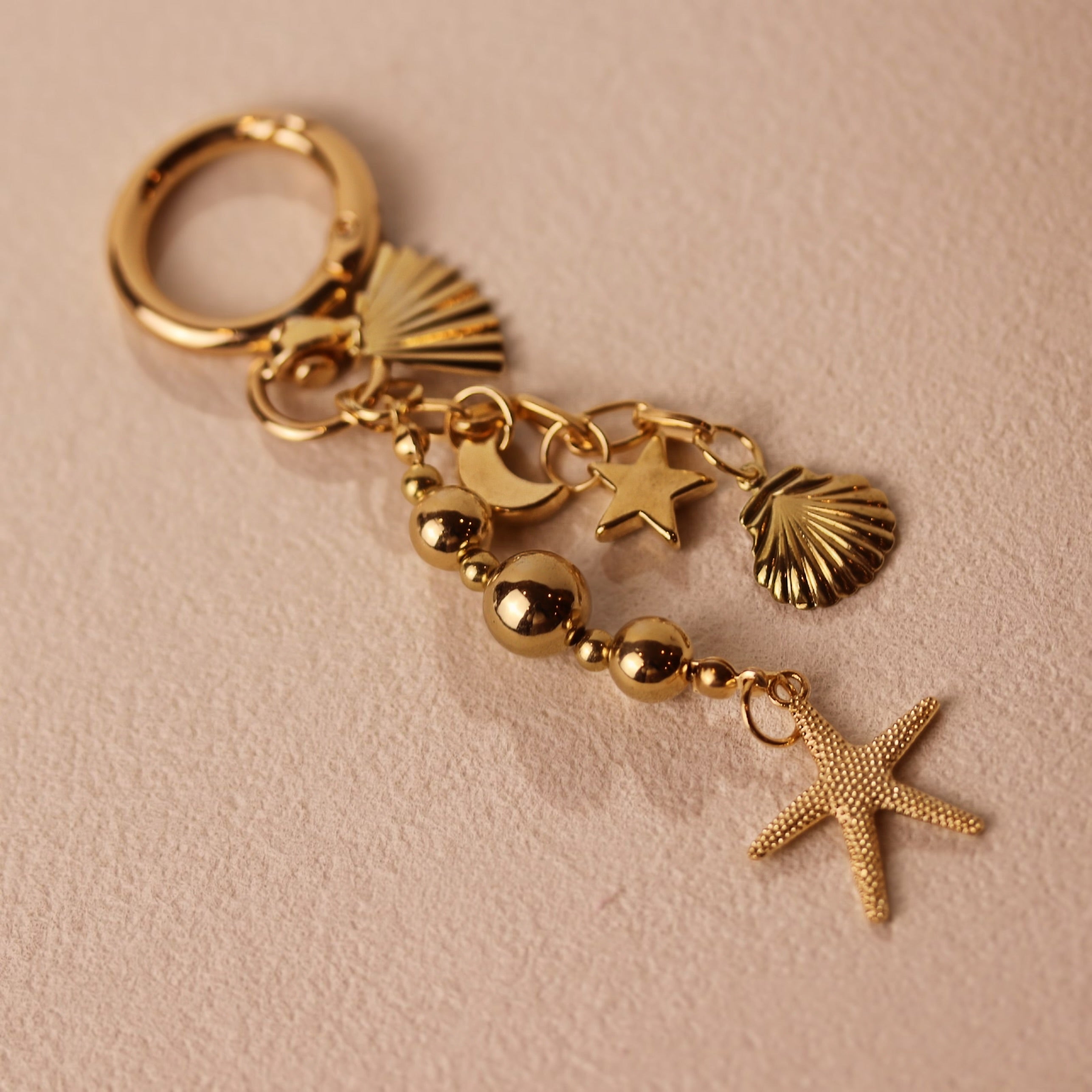 Gold Star Keychain