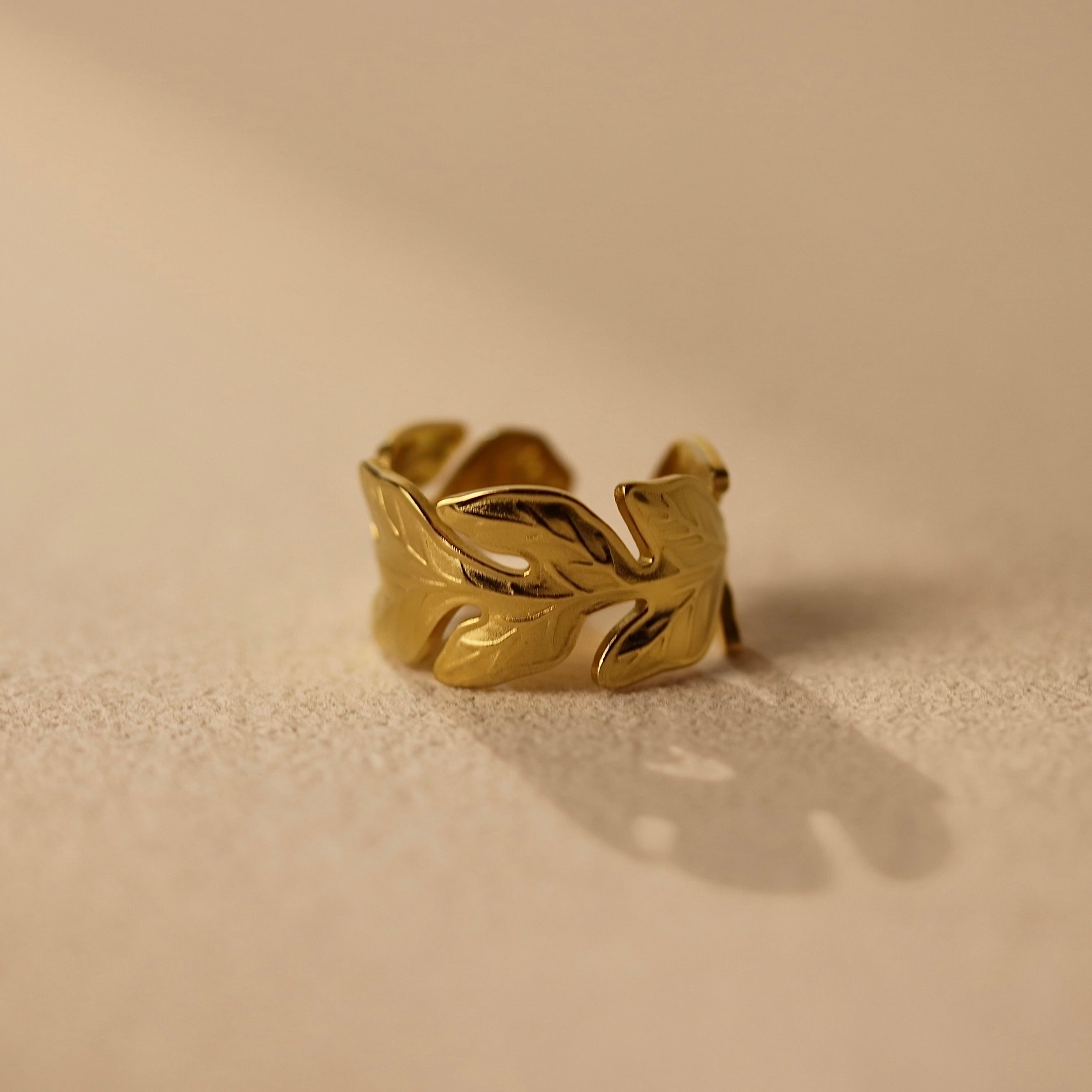 Gilded Leaf Ring