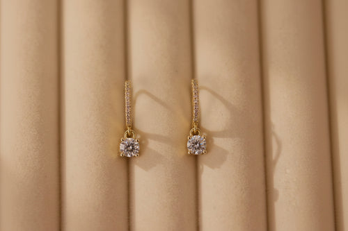 Boucles d'oreilles pendantes Céleste Or