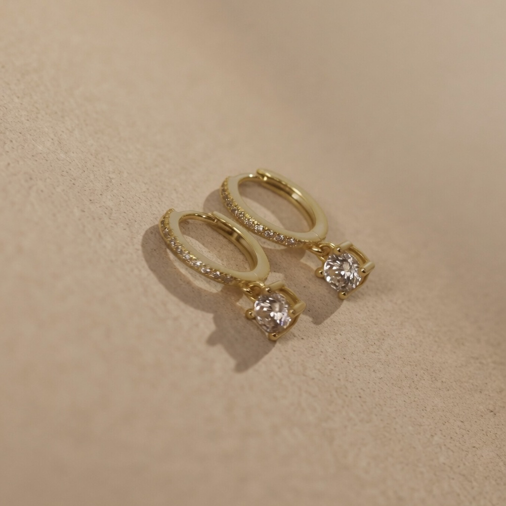 Boucles d'oreilles pendantes Céleste Or