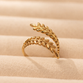 Dipped Leaf Ring