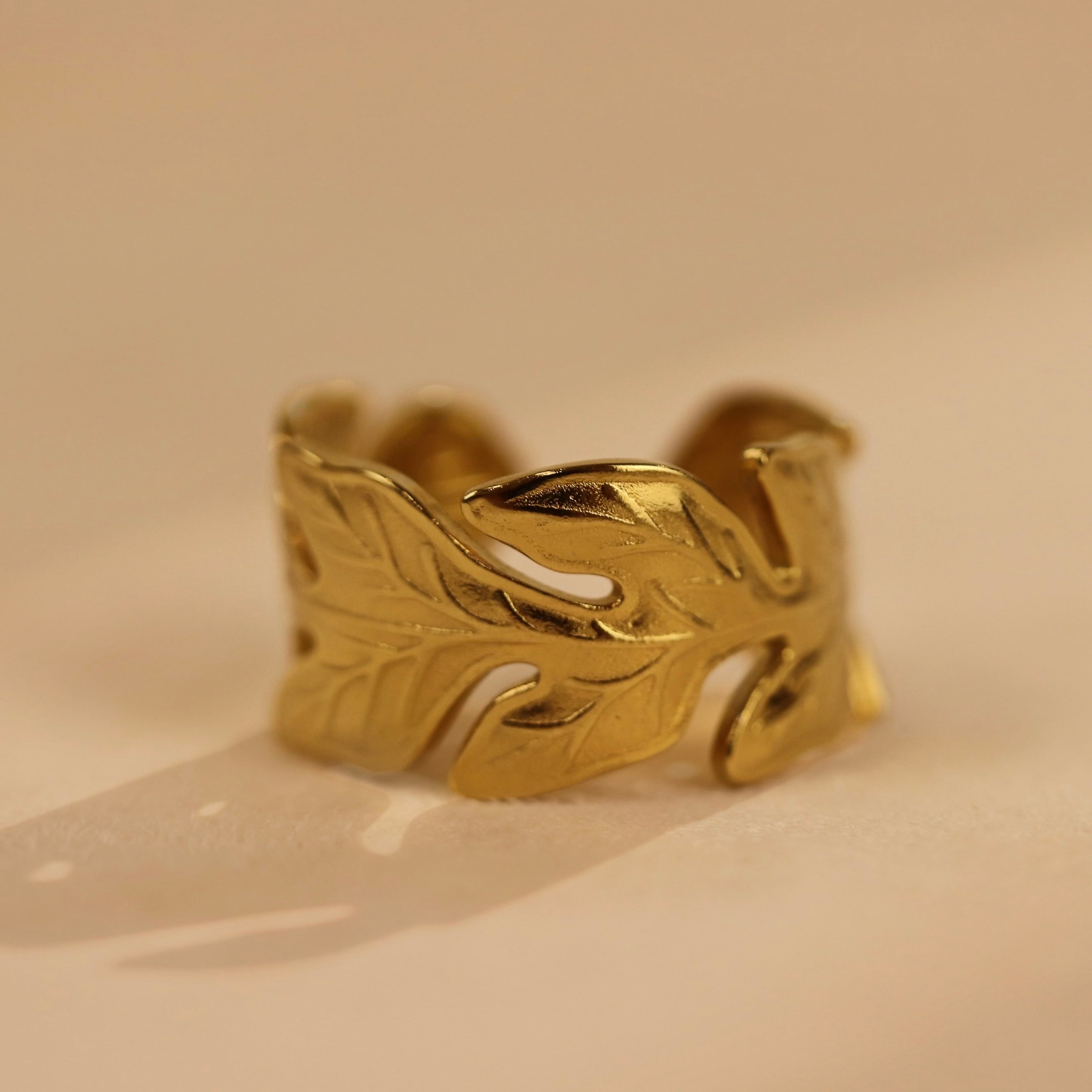 Gilded Leaf Ring