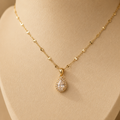 Gold Brilliance Drop Necklace