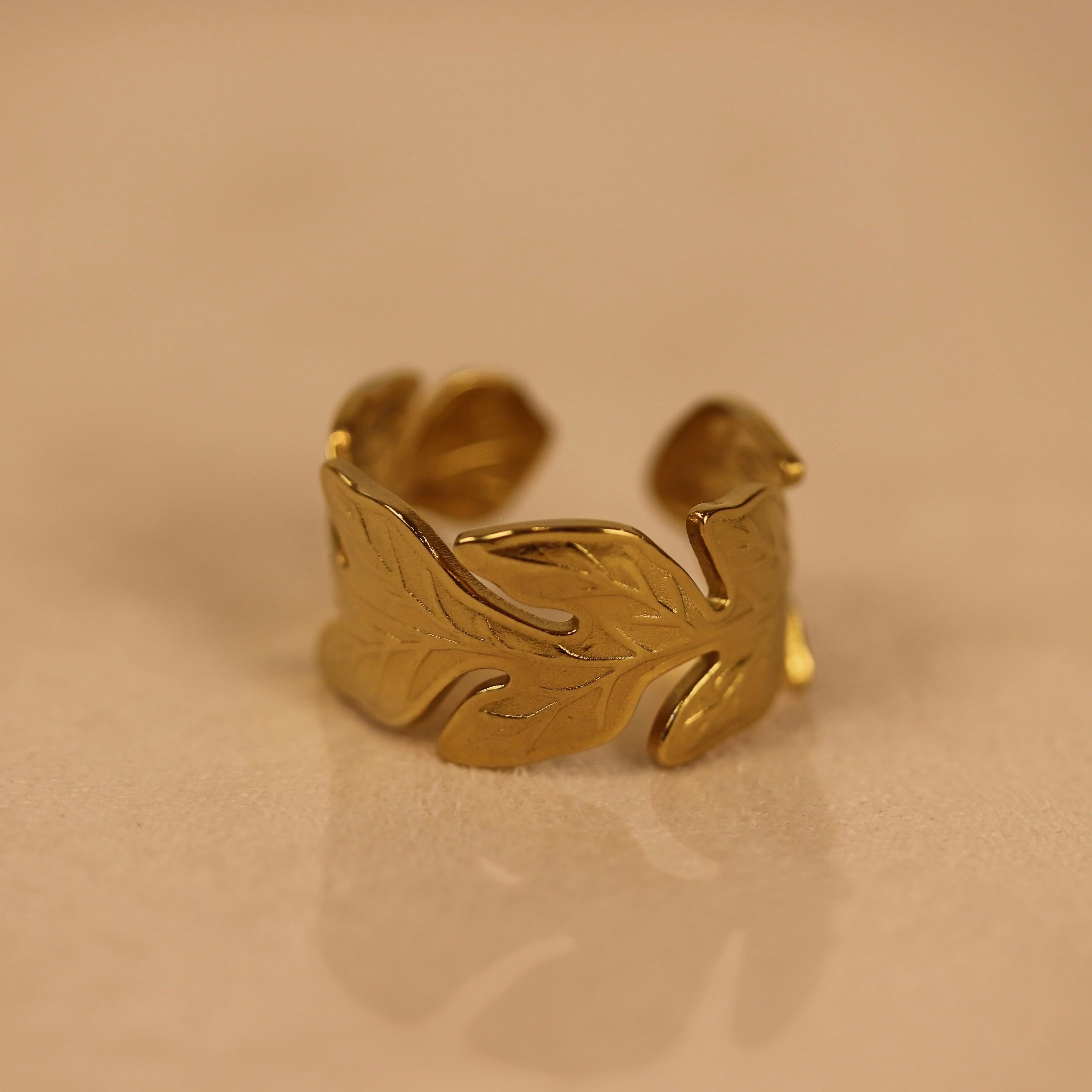 Gilded Leaf Ring