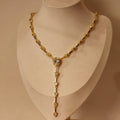 Drape Crystal Drop Necklace