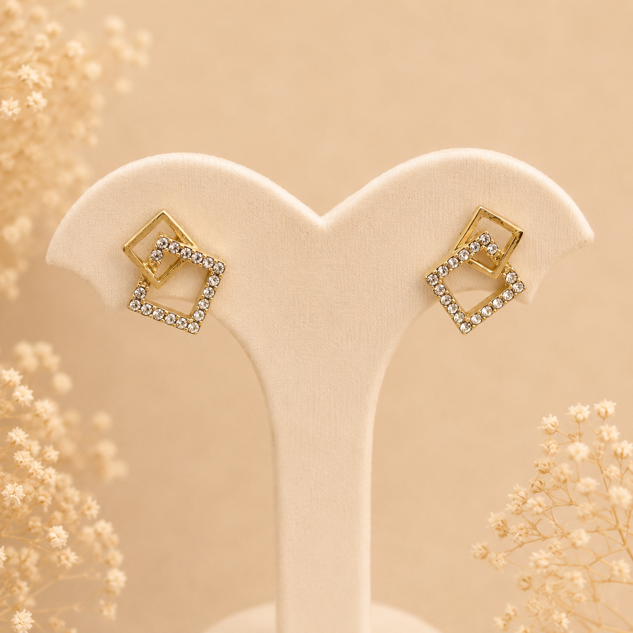 Golden Frame Earrings
