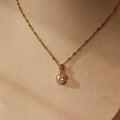 Gold Brilliance Drop Necklace