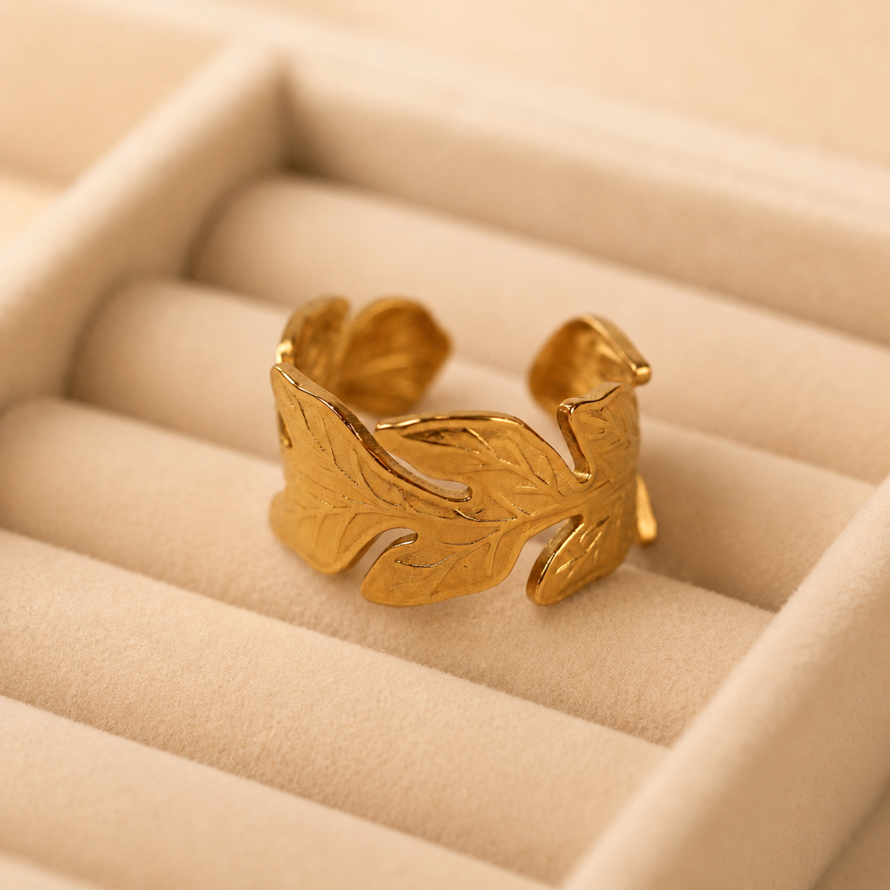Gilded Leaf Ring