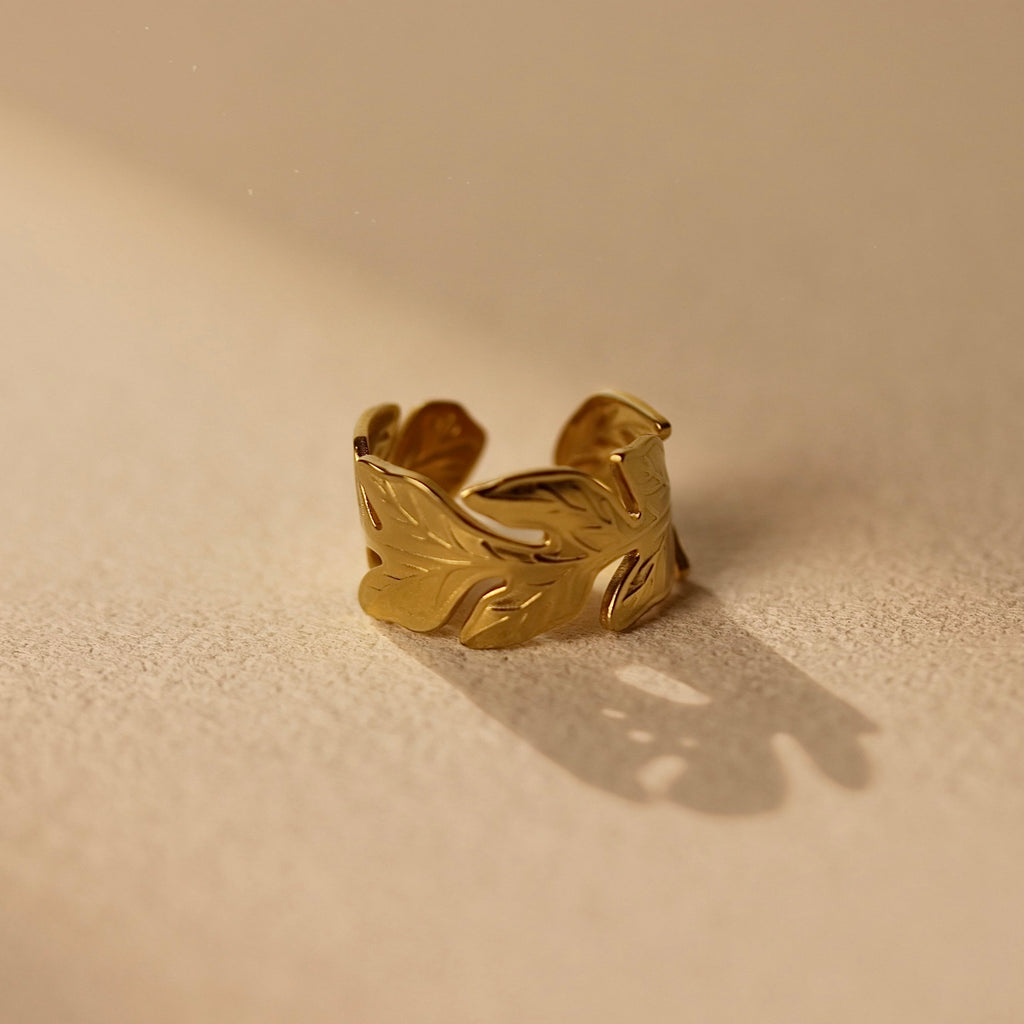 Gilded Leaf Ring