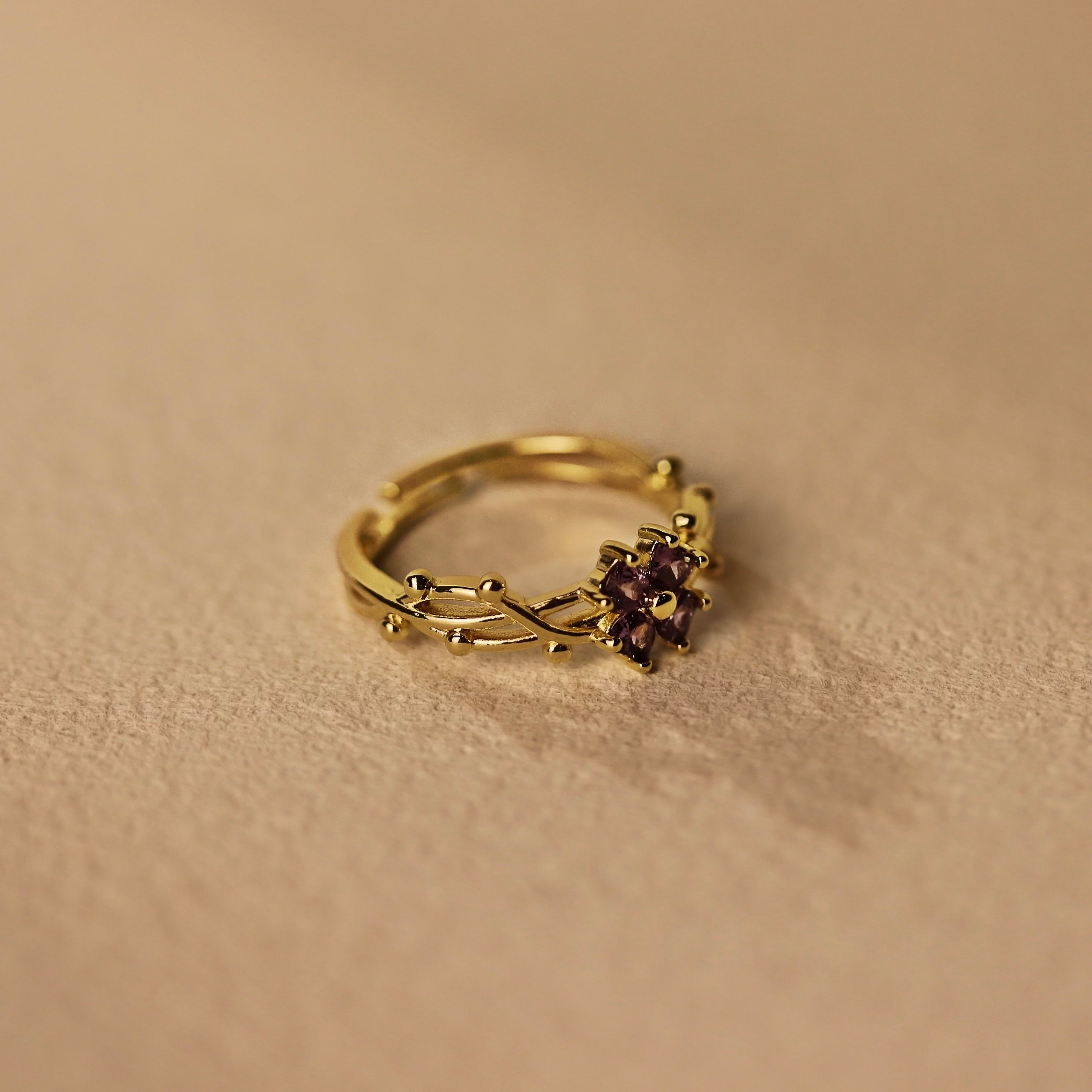 Violet Blossom Ring