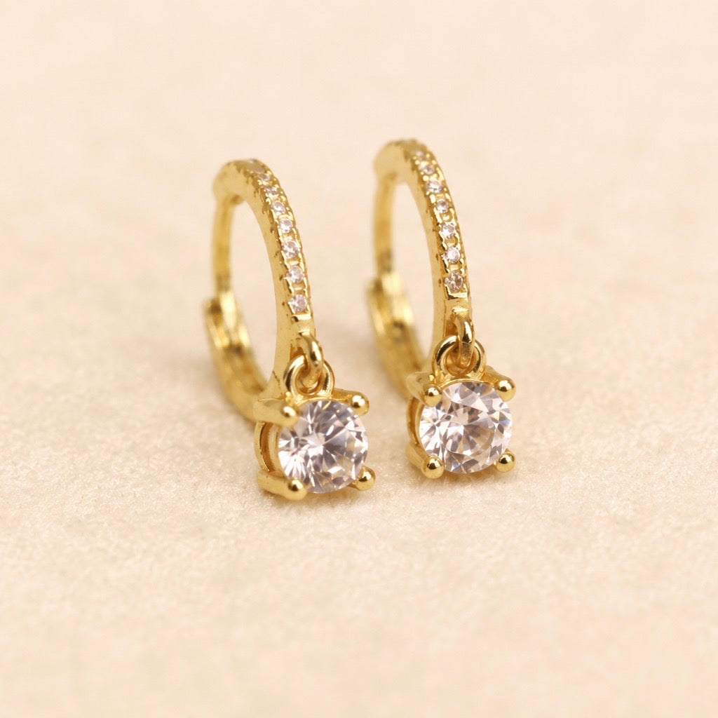 Boucles d'oreilles pendantes Céleste Or