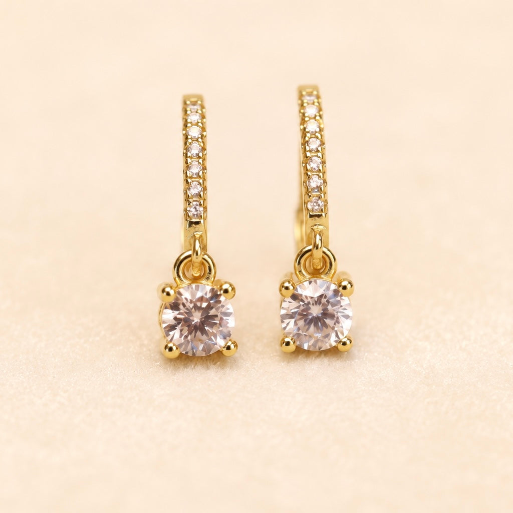 Boucles d'oreilles pendantes Céleste Or