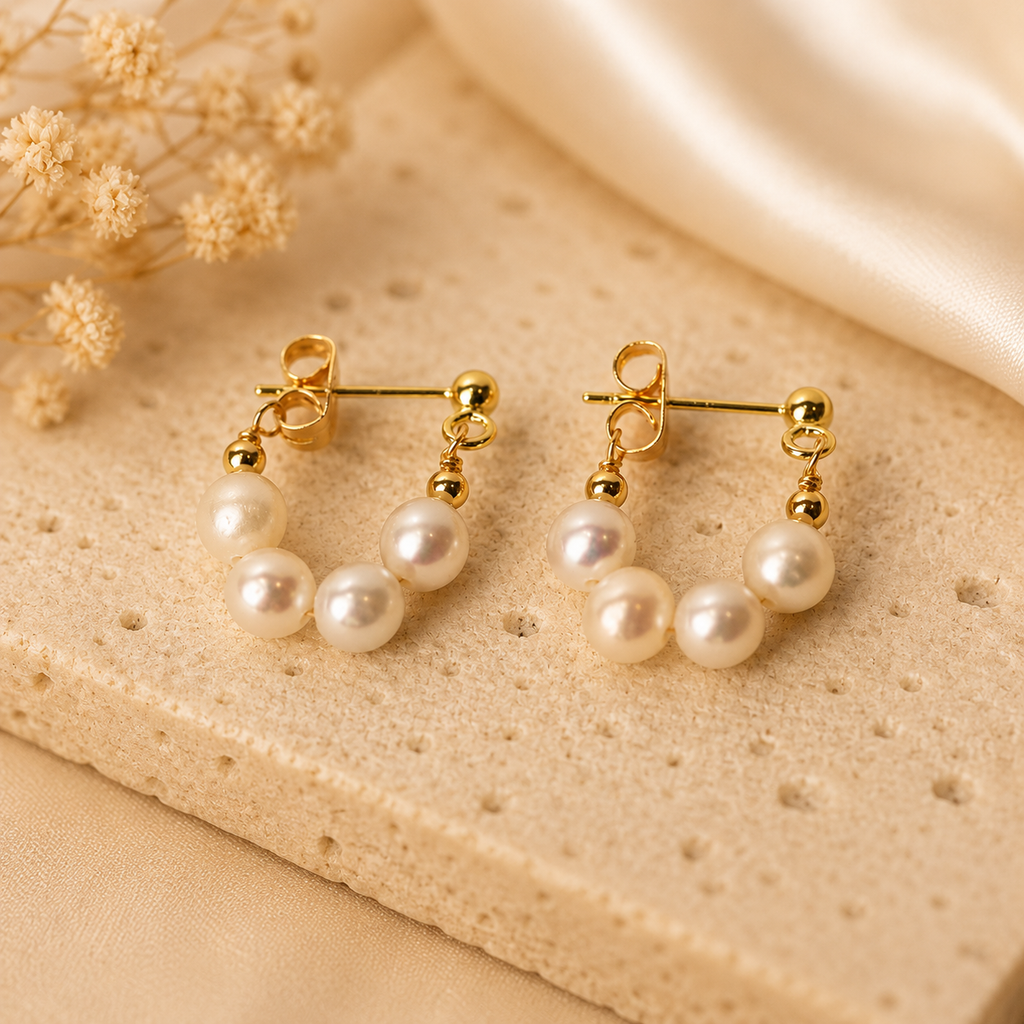 Pearl Trio Hoops