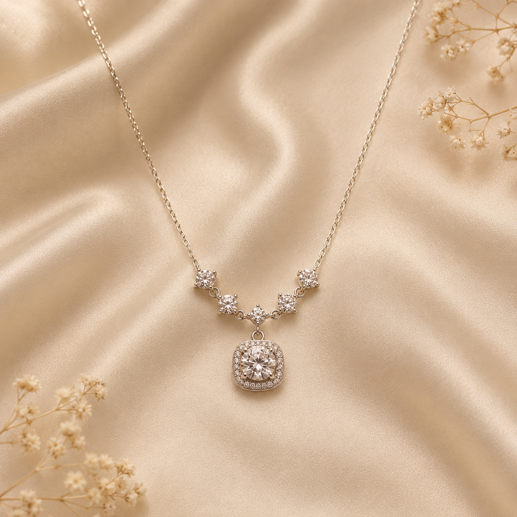 Kensington Halo Necklace
