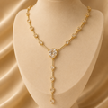Drape Crystal Drop Necklace