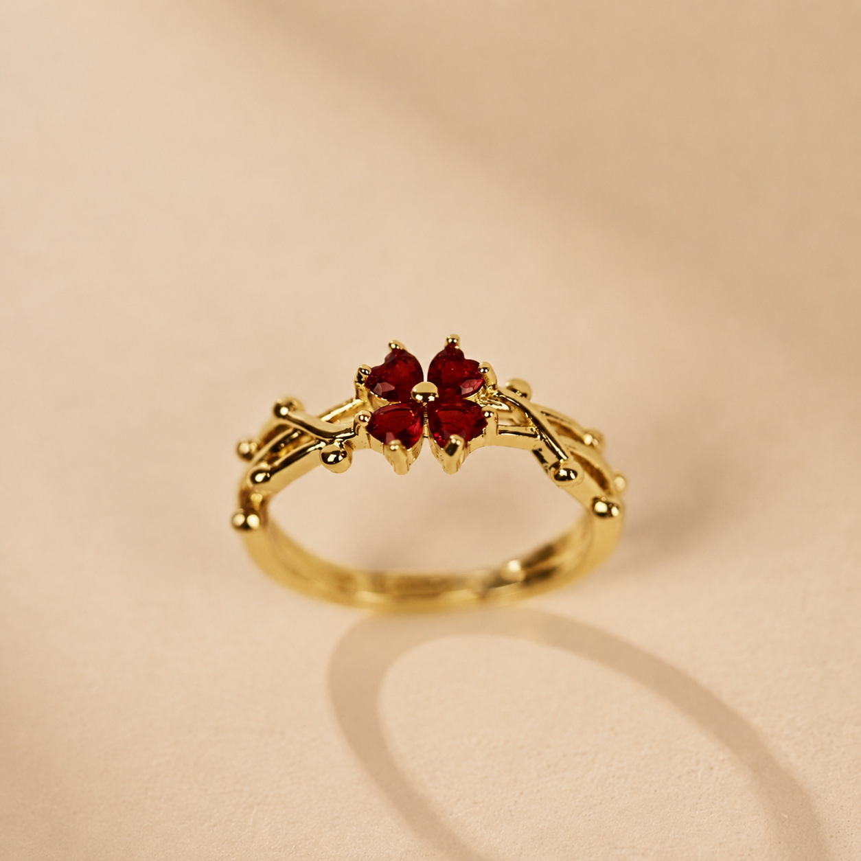 Red Blossom Ring