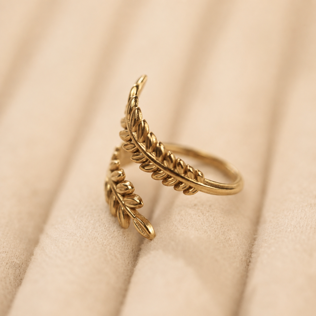 Dipped Leaf Ring