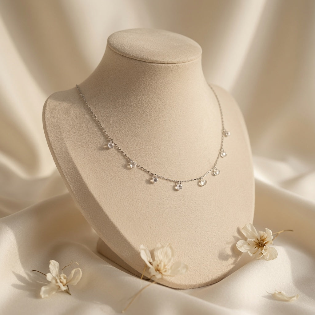 Silver Dewdrop Necklace