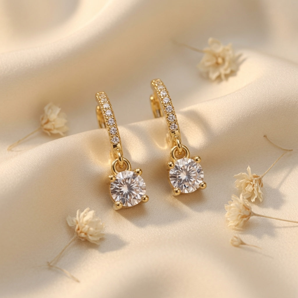 Celestial Drop Gold Earrings