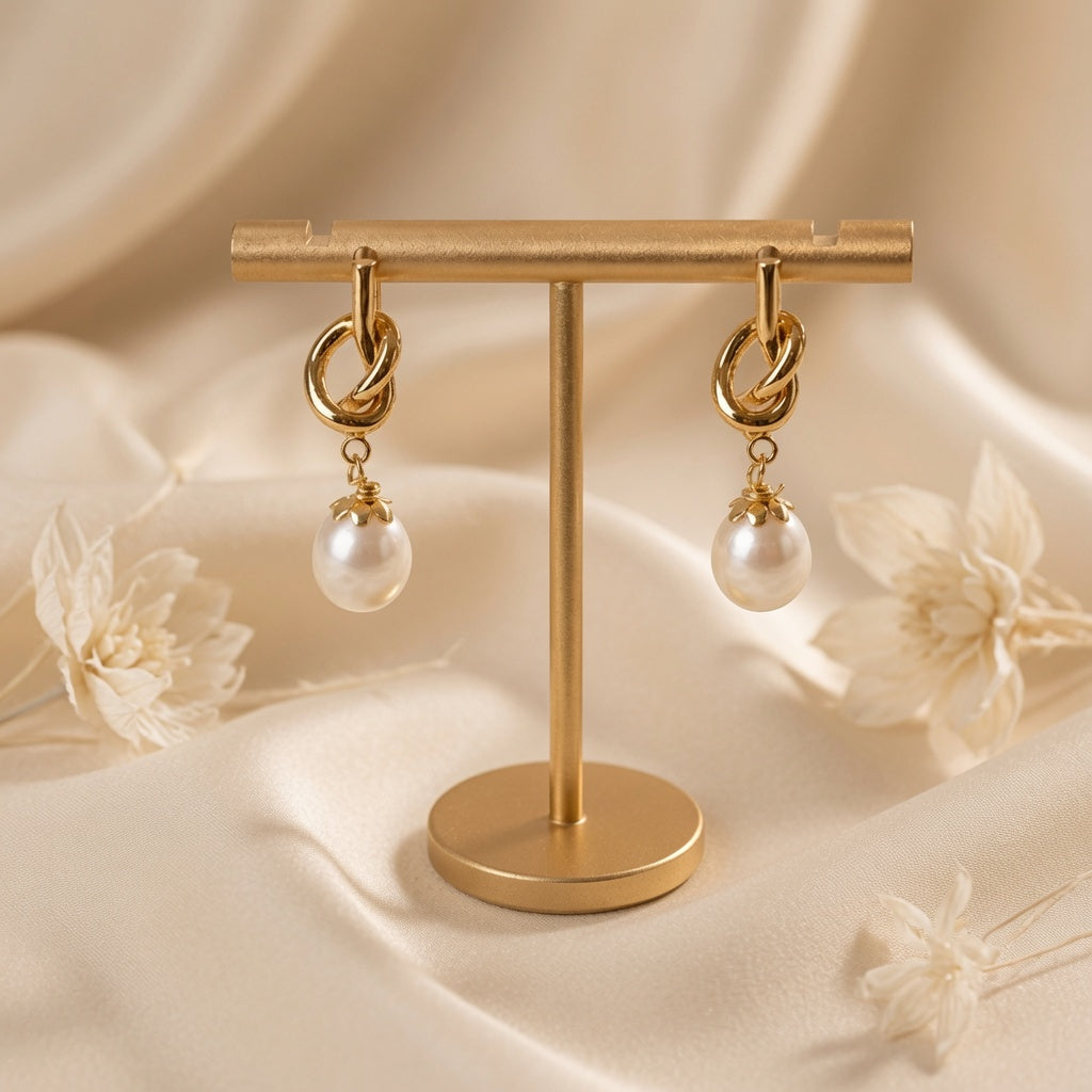 Twisted Pearls Earrings