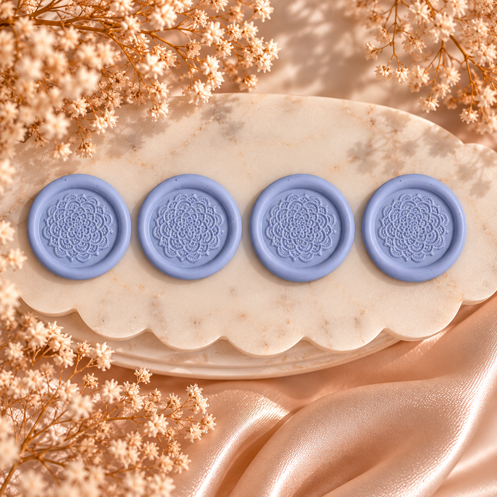 The Blue Mandala Handmade Wax Seal Set